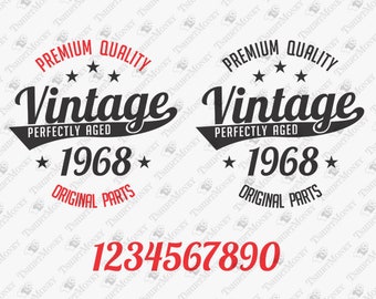 Download Vintage birthday svg | Etsy