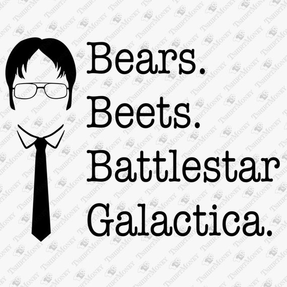 dwight schrute svg bears beets office tv series svg office etsy office silhouette