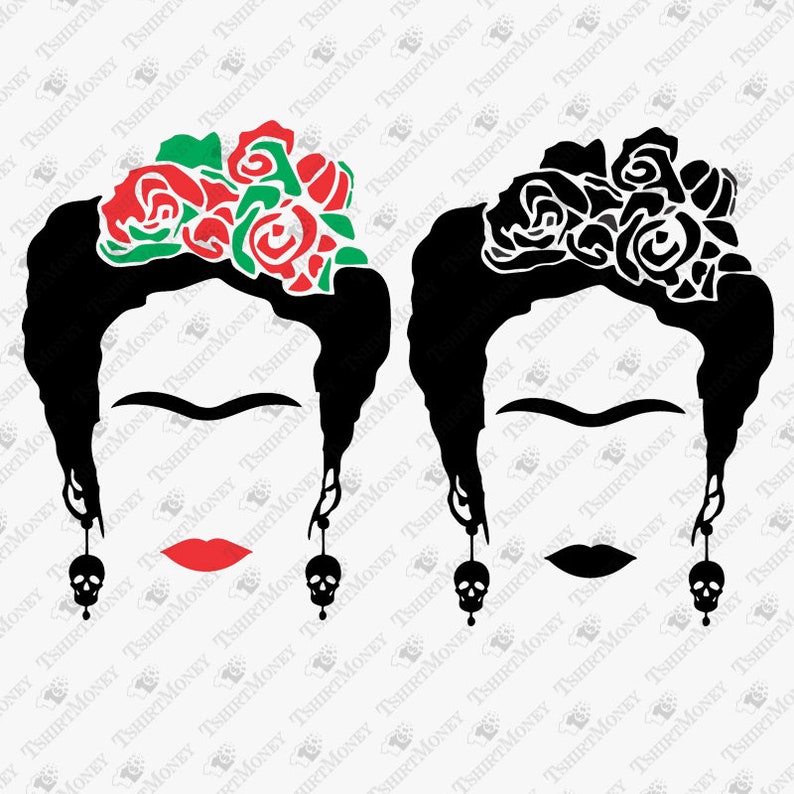 Frida Kahlo SVG Frida Face Silhouette Frida Kahlo Art SVG ...