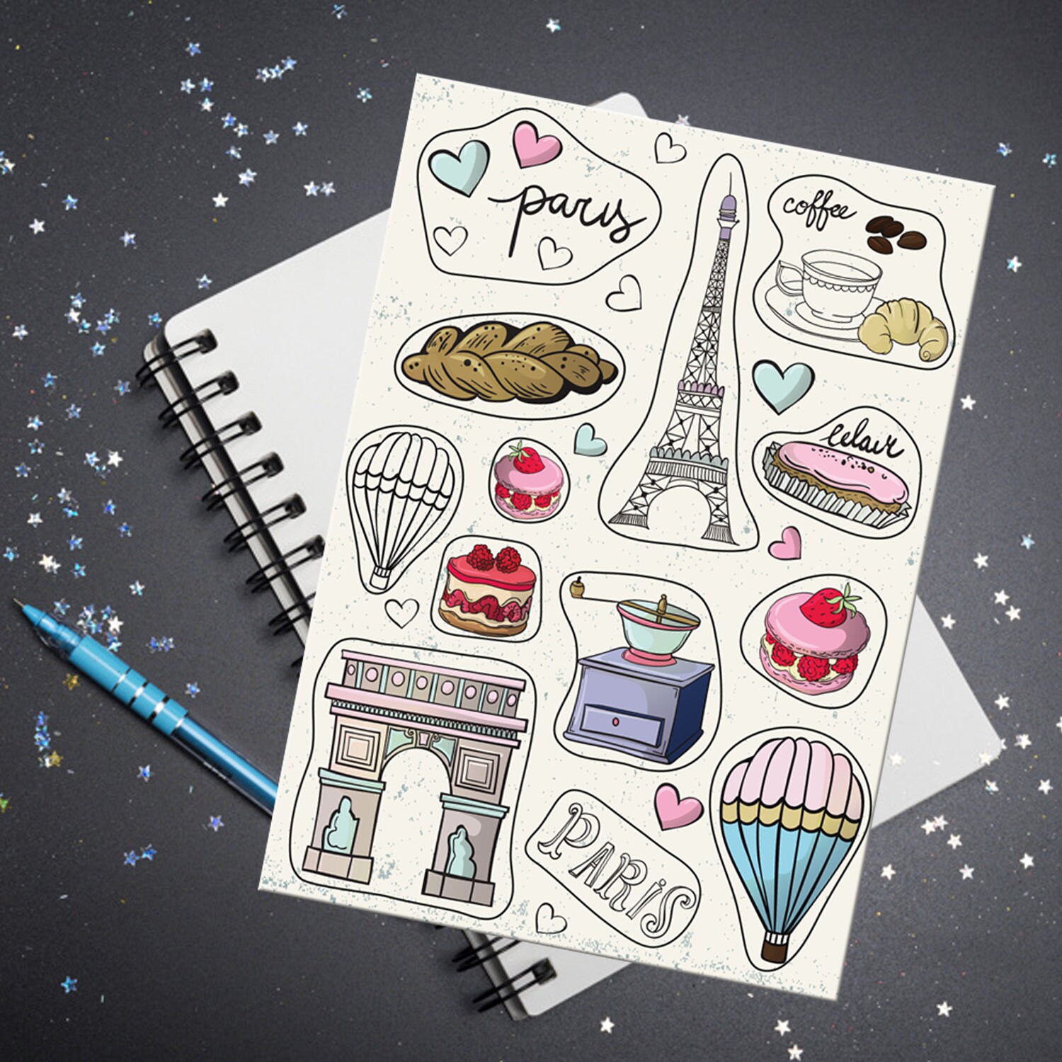 French Style Digital Stickers/bullet Journal/paris Printable/ | Etsy UK