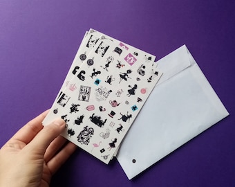 40 pcs mini Alice in Wonderland planner stickers Fairy stickers Mini phone stickers Alice in Wonderland sticker sheet