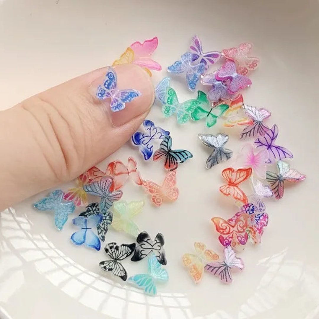 MINI SET W/TAIL - 3D TEAL BUTTERFLY main image 1