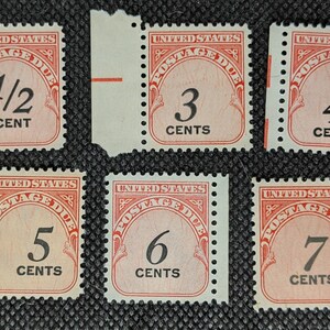 1954-1963 8 sellos estadounidenses Unhinged Mint Scott J88-J95, C66, 1056
