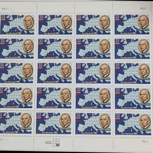 US 32 Cent Briefmarken Marshall Plan 50th Jubiläumsblatt MNH Scott's #3141