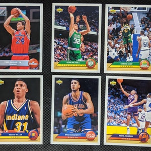 6 Cartes de basket-ball 1991-1992