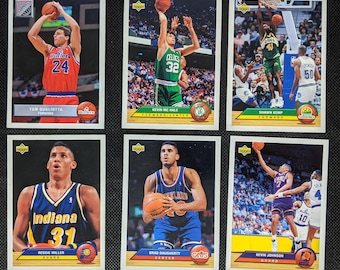 6 tarjetas de baloncesto de 1991-1992