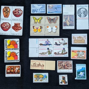 1977 27 US Stamps 13 Cent Unklappbarer Stempel 1704-1730