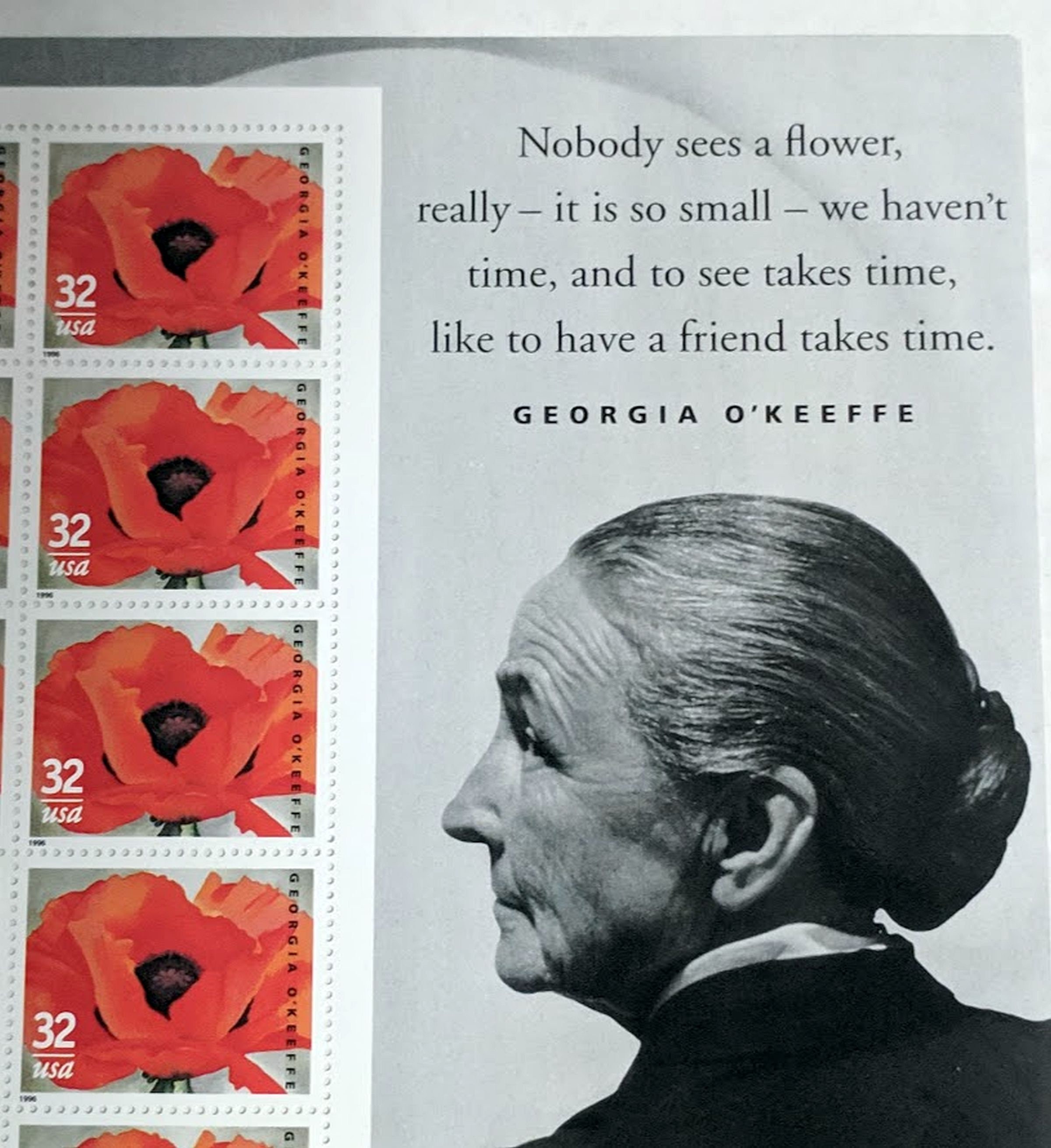 US Scotts 3069 1996 32 cent OKeeffe 15 stamps Sheet Etsy