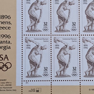 US 1996 32 cent Discus Thrower Scott&#39;s #3087