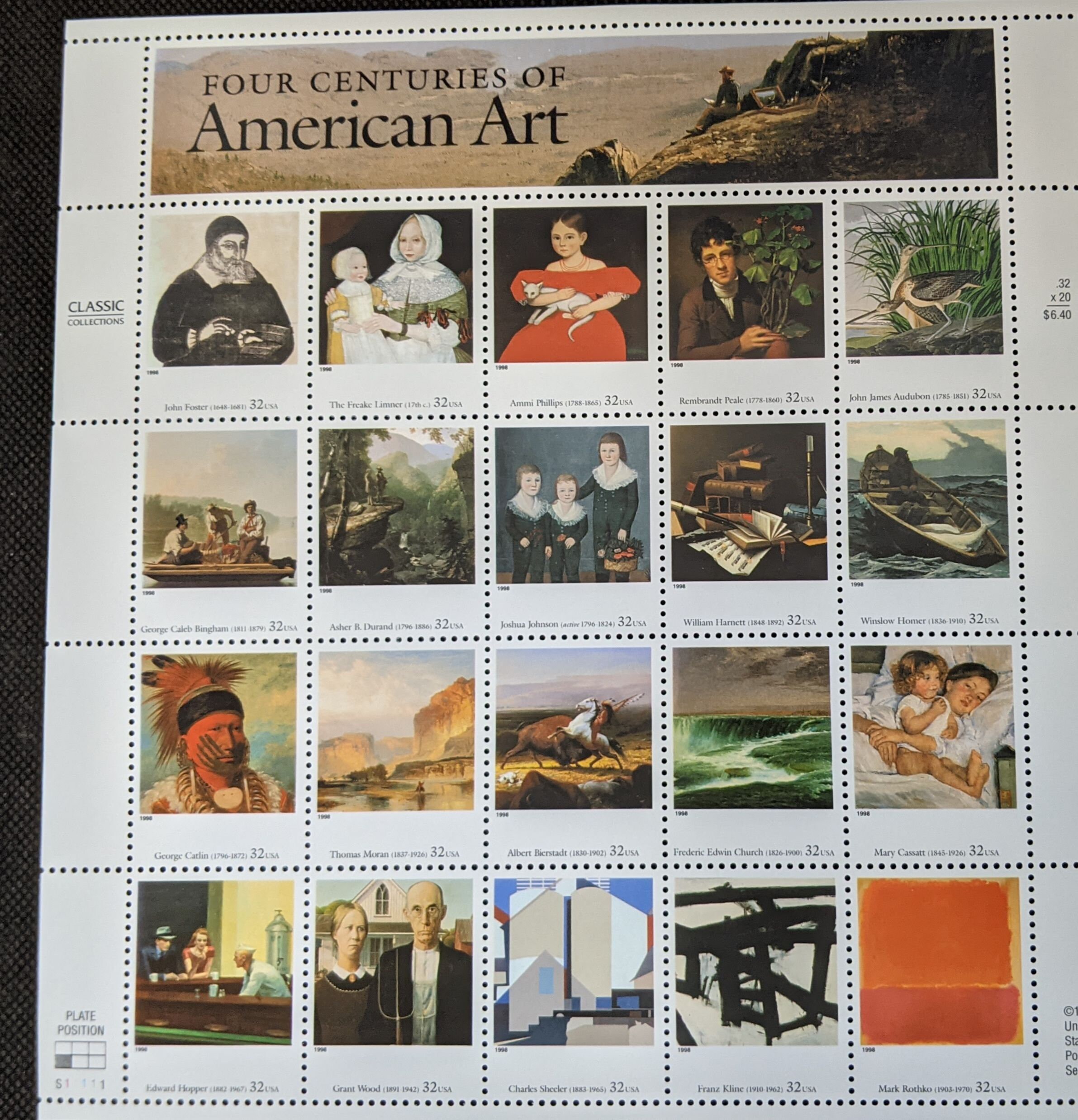 32セントのアメリカ美術、4世紀、米国スコット #3236 - Etsy 日本