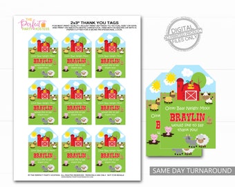 Farm Birthday Favor Tags Barnyard Favor Tags Farm Themed Printables  Farm Favor Tags Country Birthday Printable Favor Tags, 204