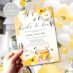 Bride to Bee Bridal Shower Invitation, Bee Bridal Shower Invitation, Honey Bee Bridal Shower, Printable Invitation, Bride to Bee, 246
