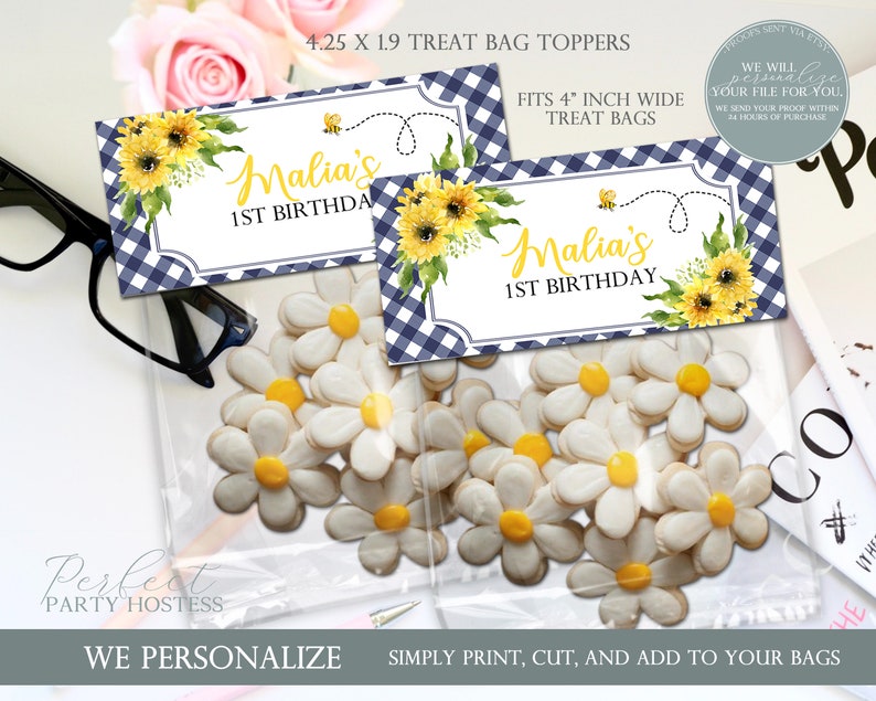 Birthday Treat Bag Toppers Printable Bag Topper Candy Bag Labels ...