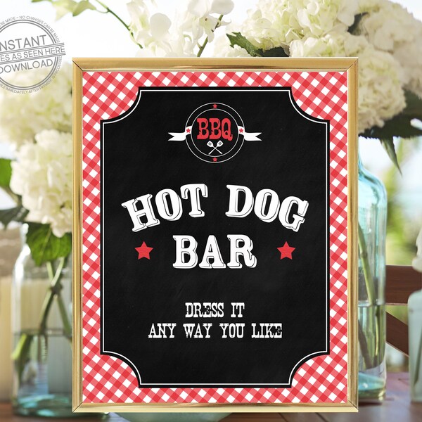 Hot Dog Bar Printables - Etsy