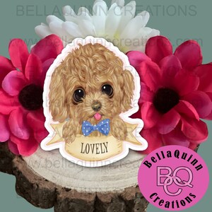 Cavapoo Vinyl Matt Die Cut Aufkleber - Wasserdicht Die Cut Matt Aufkleber - Tier Vinyl Aufkleber