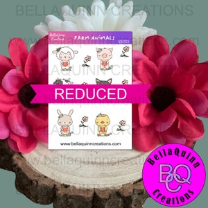 Farm Animal Sticker Sheet - Animal Stickers - Journal Stickers - Planner Stickers - A6 Stickers - Scrapbook Stickers