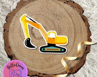 Digger Vinyl Die Cut Sticker - Waterproof Sticker - Matt Vinyl Sticker - Scrapbooking - Journal