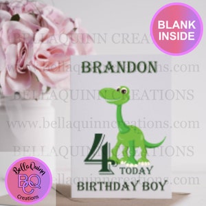Dinosaur Birthday Card, Age Related Dinosaur Greeting Card, Greeting Card Dinosaur, Birthday Card