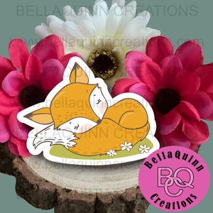 Foxy Vinyl Matt Die Cut Sticker - Waterproof Die Cut Matt Sticker - Animal Vinyl Sticker