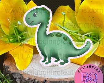 Pegatina troquelada de vinilo impermeable de dinosaurio - pegatina troquelada mate - Scrapbooking - pegatina para niños