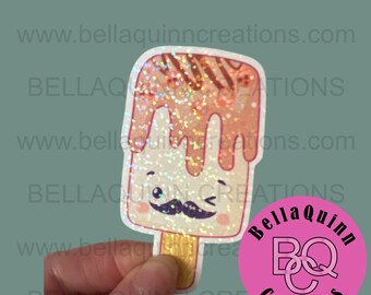 Vinilo troquelado de helado con purpurina - Vinilo troquelado - Vinilo troquelado - Helado