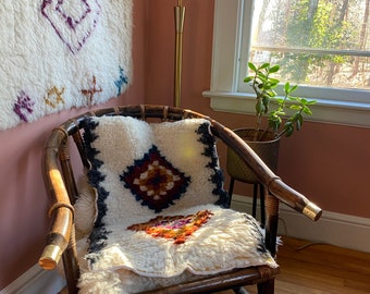 Fluffy geometric rug, small