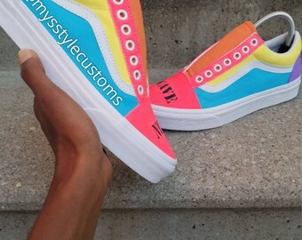 the colorful vans