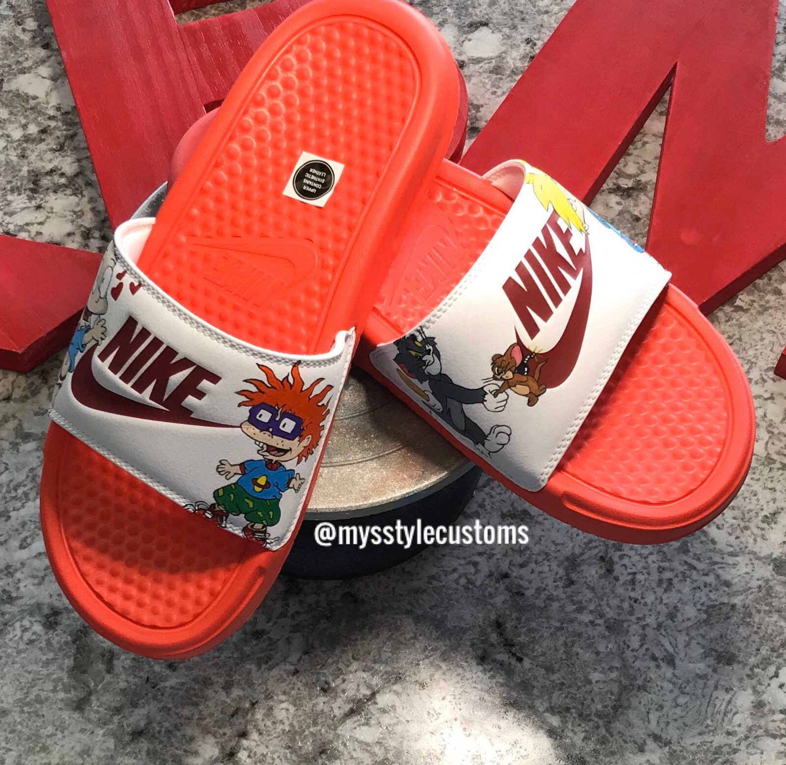 customized slides nike