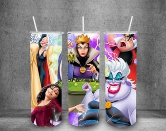 Villains Tumbler Design | 20oz Tumblers | Tumbler Wrap | Tumbler Designs | PNG Sublimation Design | Evil | Villians