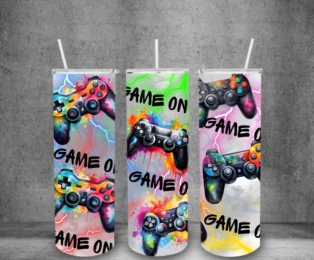 20 Oz Skinny Seamless Digital Design | Fun Gaming Gift Sublimation Wrap ...