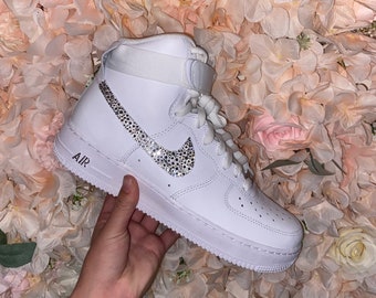 womens white high top air force ones