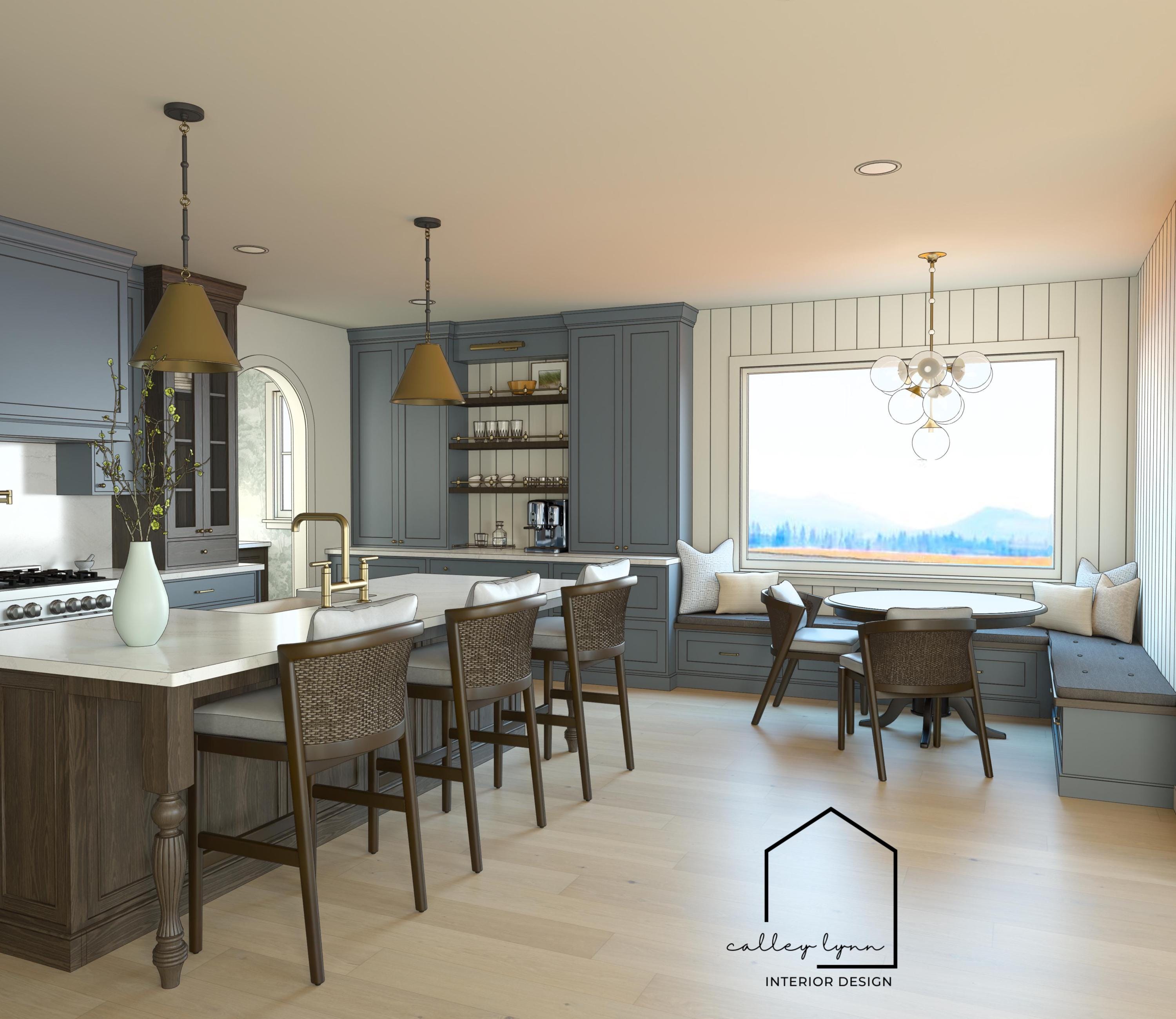 Set Rendering Kitchen Custom Kitchen Rendering for Homeowners & Designers - Etsy