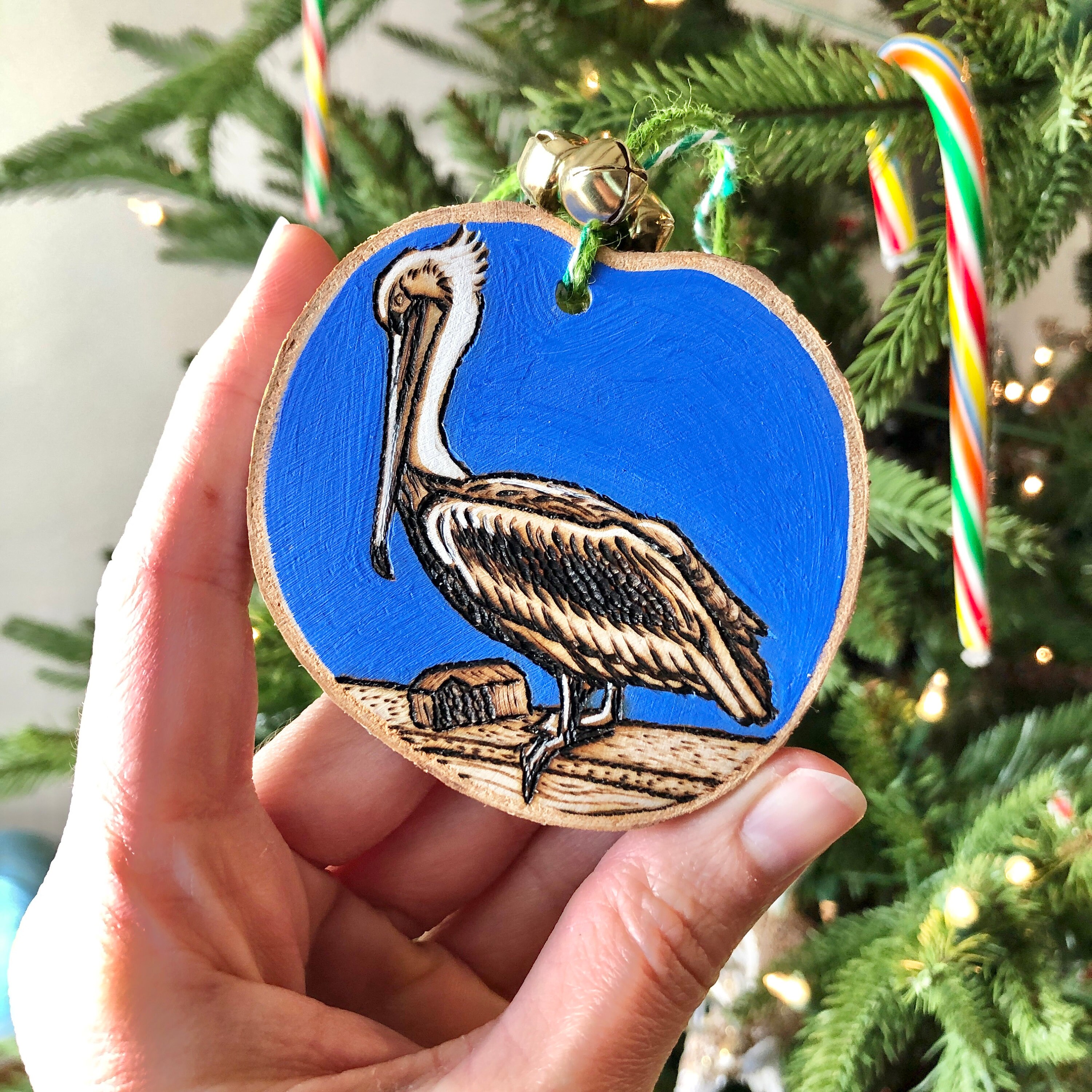 Pelican Ornament Pelican Christmas Ornament Coastal Etsy