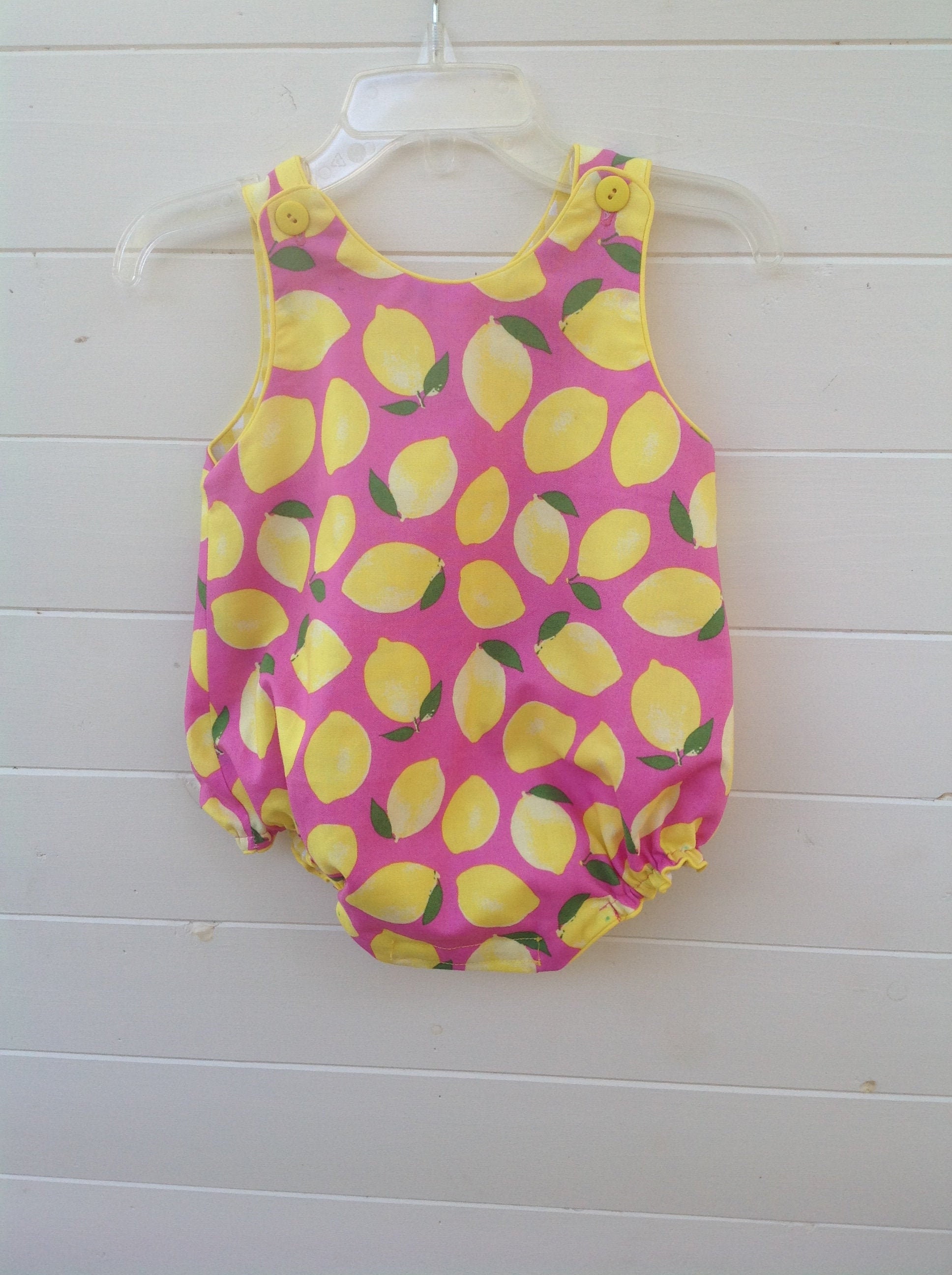 Baby Girl Lemon Romper Etsy
