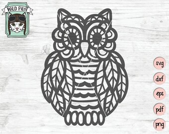 Owl mandala svg | Etsy