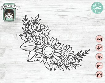 Free Free 264 Sunflower Corner Border Svg SVG PNG EPS DXF File