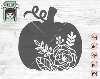 Download Floral Pumpkin Svg Etsy