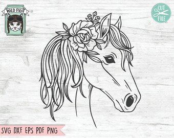 Download Floral Crown Horse Etsy