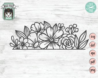 Download Flower Split Frame Etsy