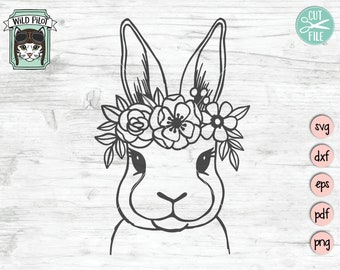 Download Flower Bunny Svg Etsy