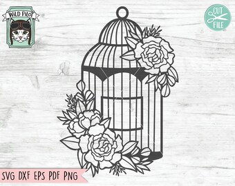 Bird Cage Svg Etsy
