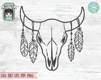 Download Free Cow Skull Svg Etsy SVG Cut Files