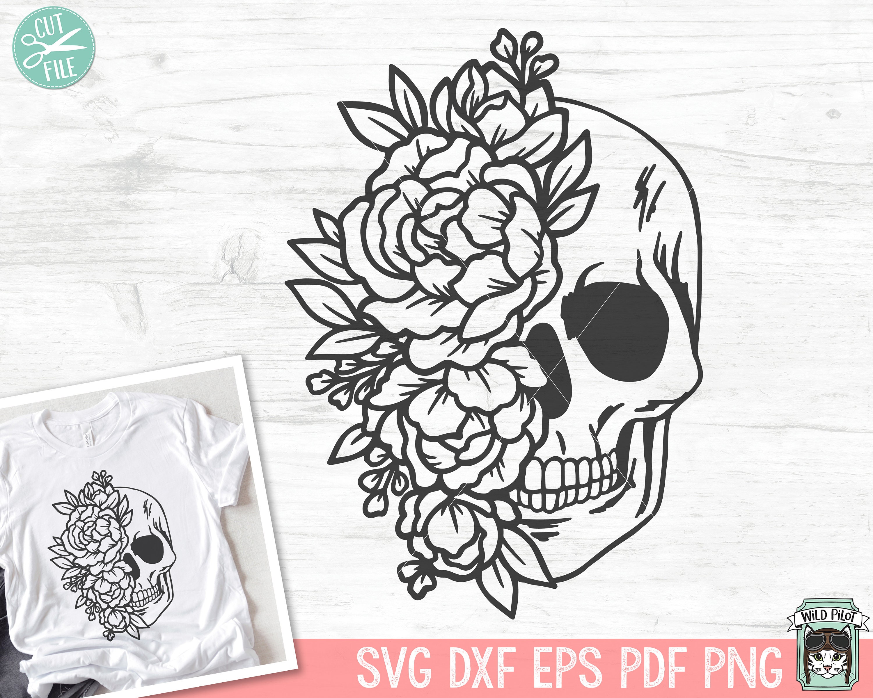 Hyturtle Personalized 2D Printed Skull Mug Gifts for Skull Lovers on  Birthday Christmas Halloween - Goth Gothic Gifts For Women - Floral Sugar  Skull
