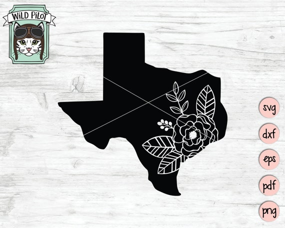 Texas svg file, Texas cut file, Texas Silhouette svg, Texas clipart, Floral Texas svg, State svg file, Texas Flowers svg