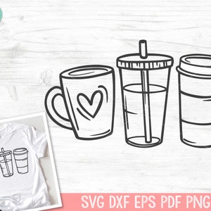 Coffee Cups SVG, Coffee Lover SVG, I Love Coffee SVG, Iced Coffee svg, Coffee png file, Hot Coffee to go cup, Coffee Mug svg, coffee shop