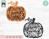 Happy Thanksgiving SVG, Pumpkin SVG, Thanksgiving PNG, Pumpkin png, Pumpkin Clipart, Thanksgiving Clipart, Autumn svg, Fall svg, Harvest svg