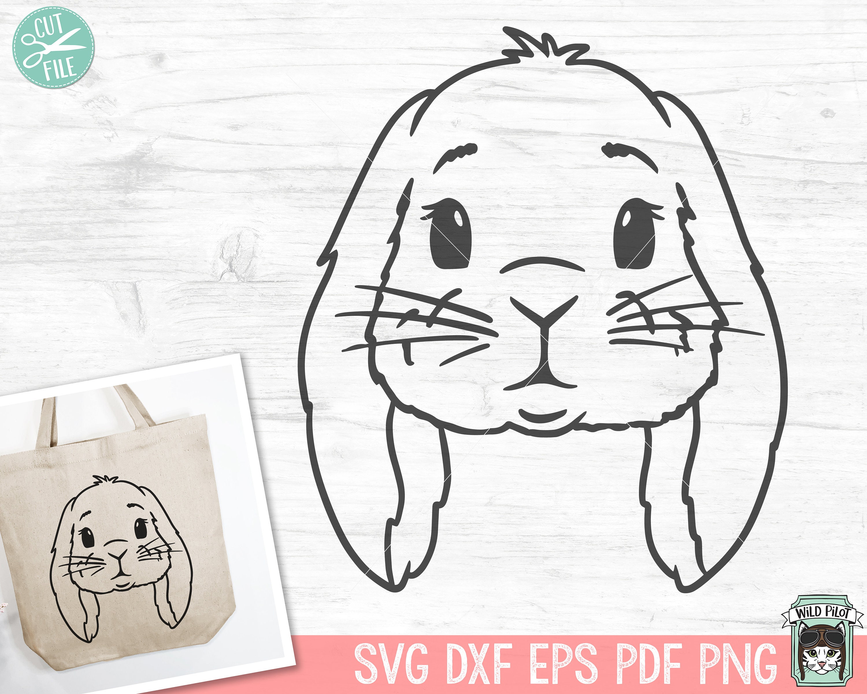 Bunny SVG, Easter Bunny SVG, Happy Easter Svg, Lop Rabbit SVG Cut