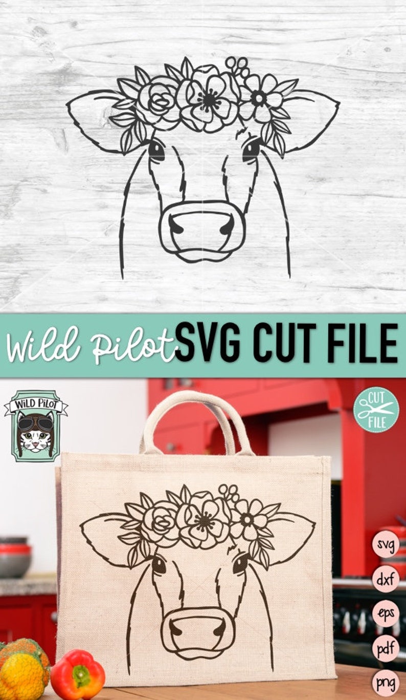 Free Free 282 Cow With Flower Crown Svg Free SVG PNG EPS DXF File
