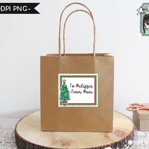 PRINTABLE Christmas Label Sticker Files PNG File, Printable Christmas ...
