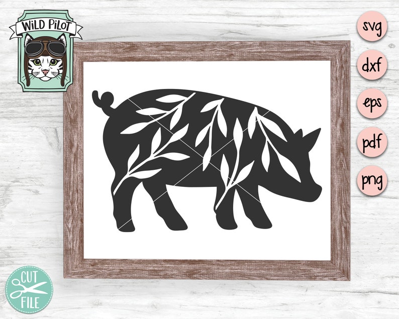 Download Pig SVG file Pig Silhouette SVG Pig Cut File Pig Clipart ...